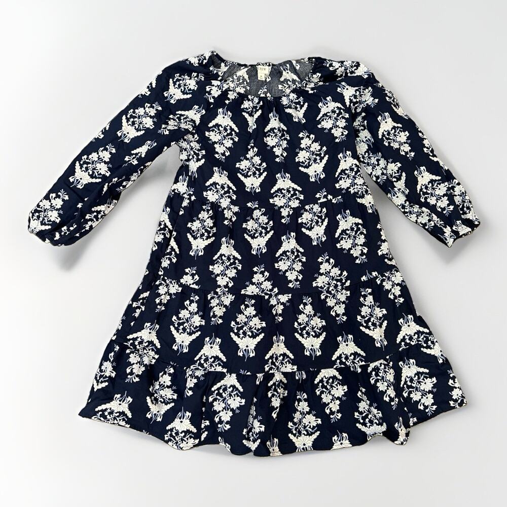 J. Crew Women's Size Medium Blue Floral Tiered Dress